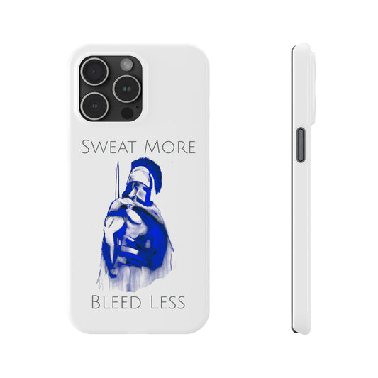 Sweat More Bleed Less iPhone Case (Blue)